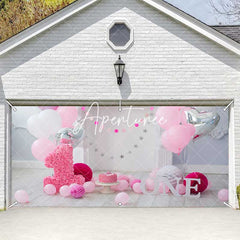 Aperturee - Aperturee Balloon Floral 1St Cake Smash Garage Door Banner