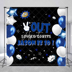 Aperturee - Aperturee Balloon Out Single Digit Custom 10th Birthday Backdrop