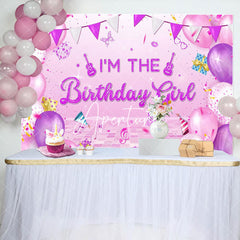 Aperturee - Aperturee Balloons Disco Musical Birthday Girl Party Backdrop