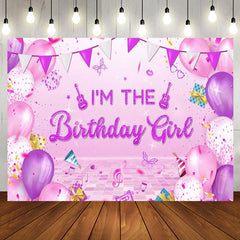 Aperturee - Aperturee Balloons Disco Musical Birthday Girl Party Backdrop