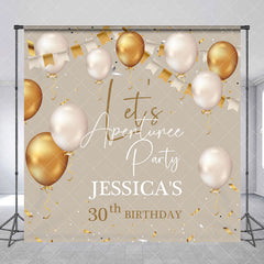 Aperturee - Aperturee Balloons Lets Party Custom 30th Birthday Backdrop