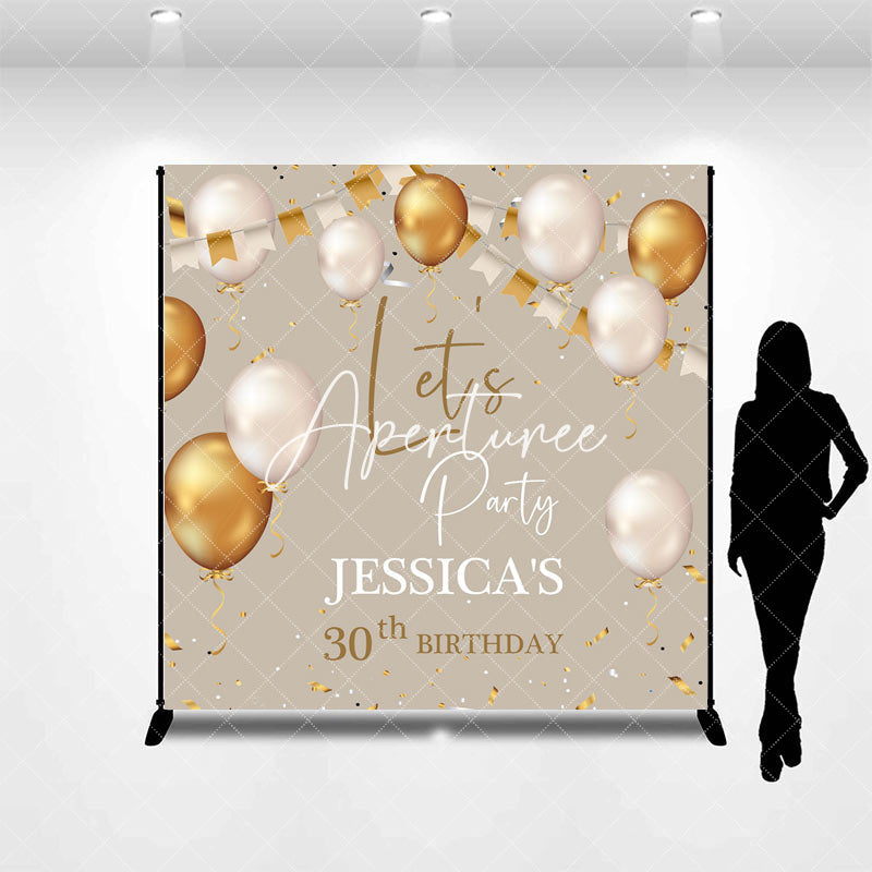 Aperturee - Aperturee Balloons Lets Party Custom 30th Birthday Backdrop