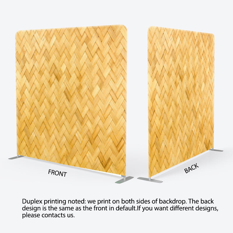 Aperturee - Aperturee Bamboo Weaving Style Fabric Backdrop For Decoration