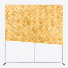 Aperturee - Aperturee Bamboo Weaving Style Fabric Backdrop For Decoration