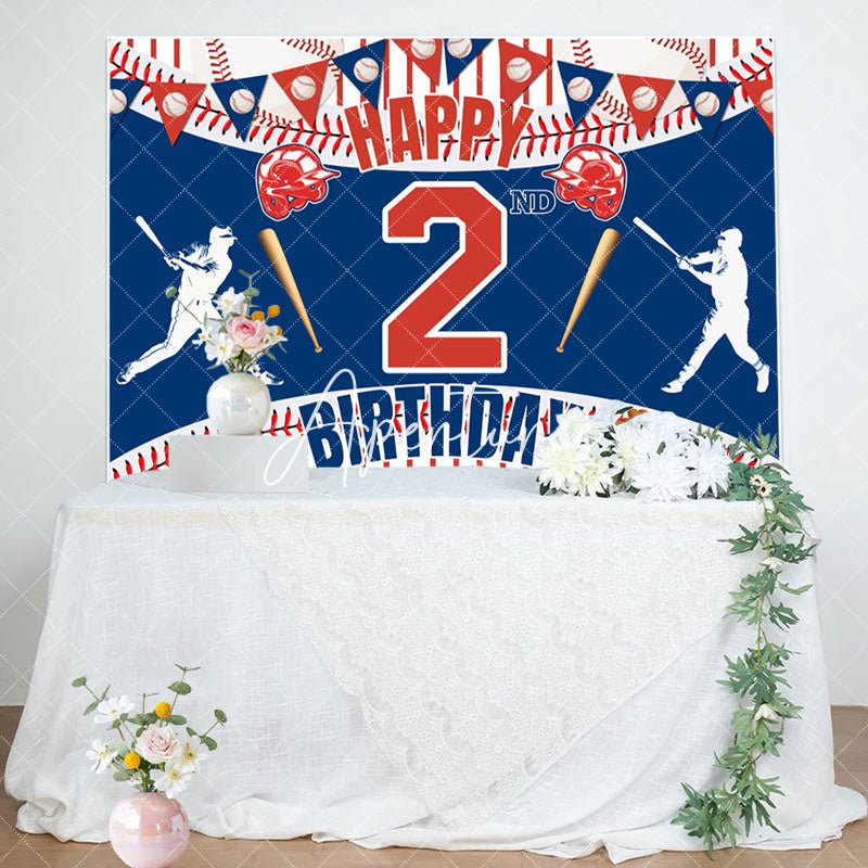 Aperturee - Aperturee Baseball Themed 2Nd Birthday Celebration Backdrop