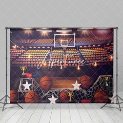 Aperturee - Aperturee Basketball Court Sports Boy Birthday Photo Backdrop