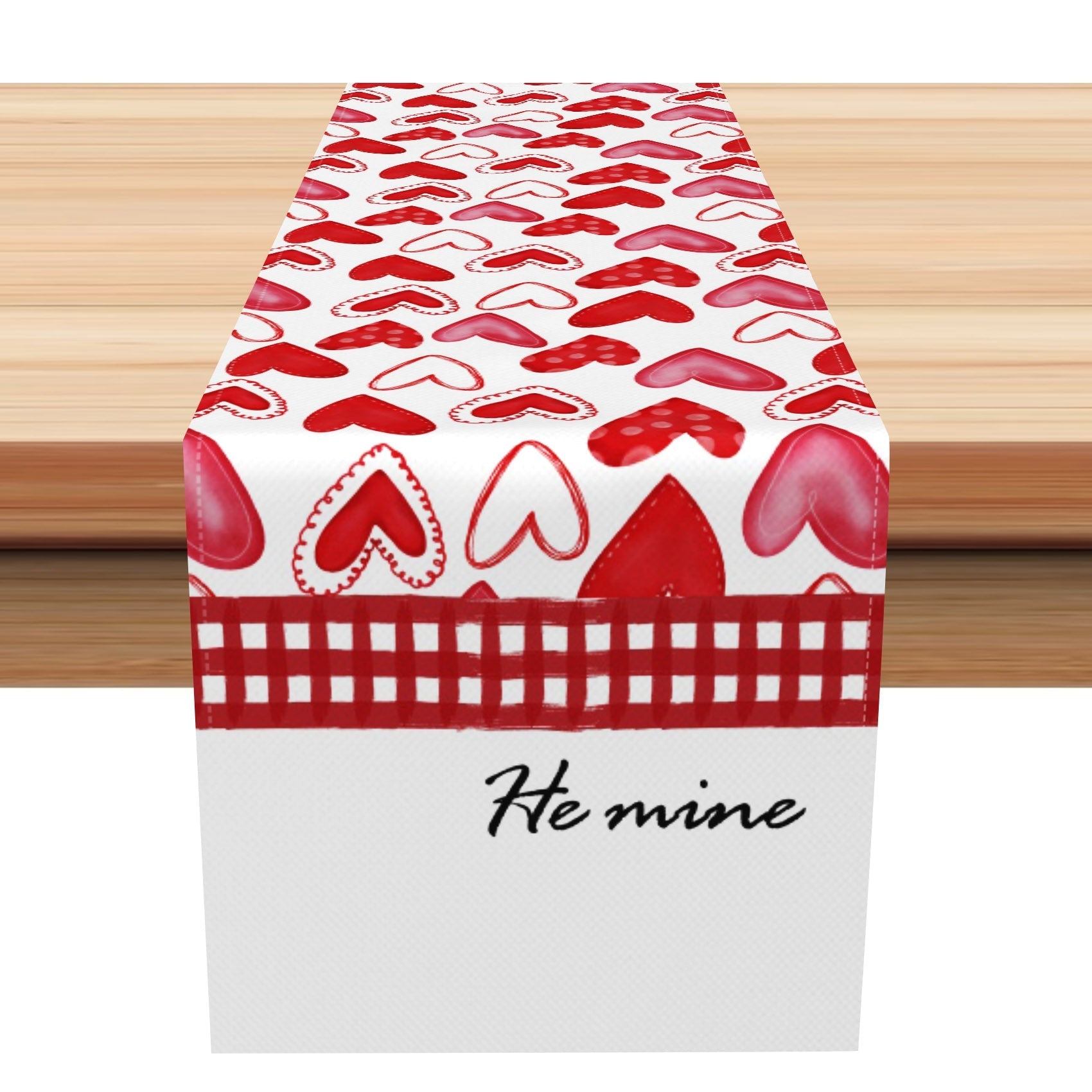 Aperturee - Aperturee Be Mine Love Sweet Heart Valentines Day Table Runner