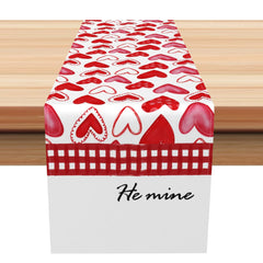 Aperturee - Aperturee Be Mine Love Sweet Heart Valentines Day Table Runner