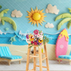 Aperturee - Aperturee Beach Lounge Chairs Surfboards Summber Vibe Backdrop