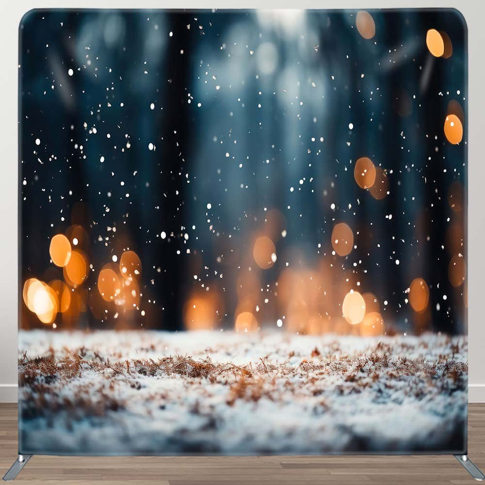 Aperturee - Aperturee Beautiful Snow Scene Photo Booth Fabric Backdrop