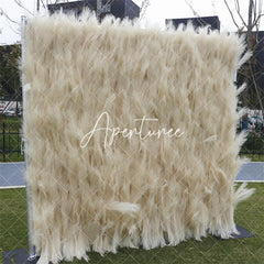 Aperturee - Aperturee Beige Boho Artificial Reed Birthday Party Decor