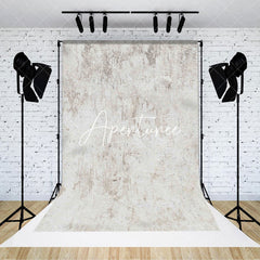 Aperturee - Aperturee Beige White Abstract Textured Wall Photo Backdrop