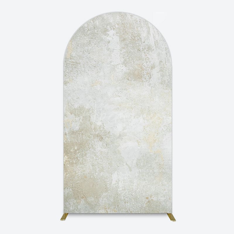 Aperturee - Aperturee Beige Yellow Retro Abstract Texture Arch Backdrop