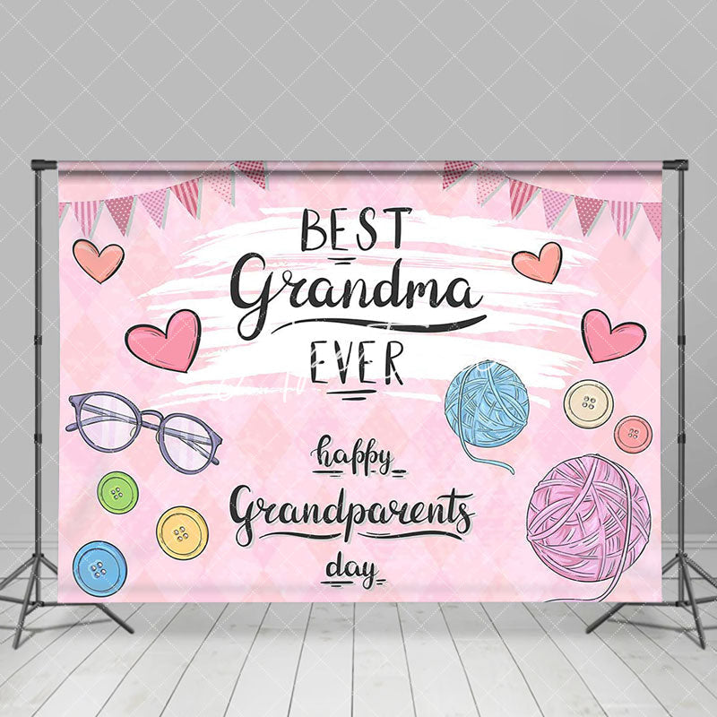 Aperturee - Aperturee Best Grandma Ever Happy Grandparents Day Backdrop