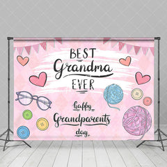 Aperturee - Aperturee Best Grandma Ever Happy Grandparents Day Backdrop