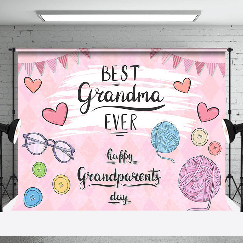 Aperturee - Aperturee Best Grandma Ever Happy Grandparents Day Backdrop