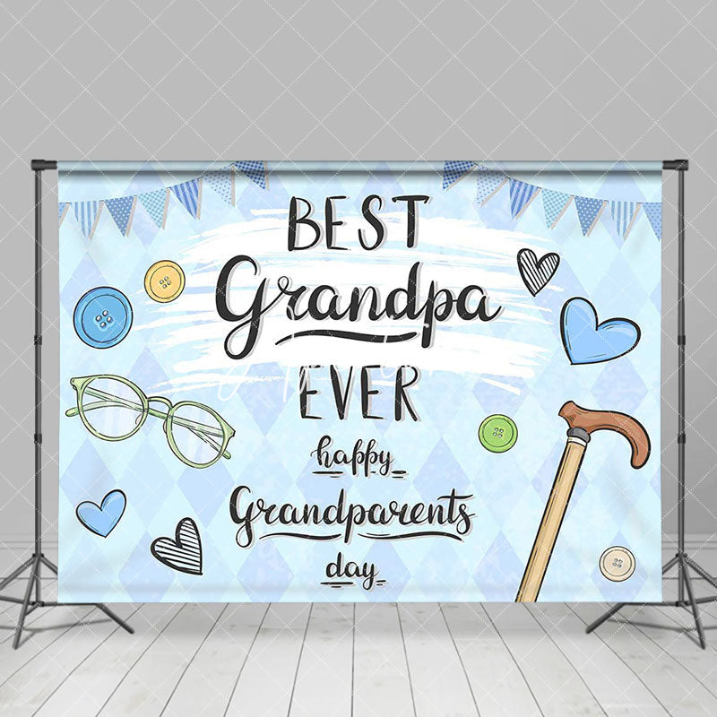 Aperturee - Aperturee Best Grandpa Ever Happy Grandparents Day Backdrop