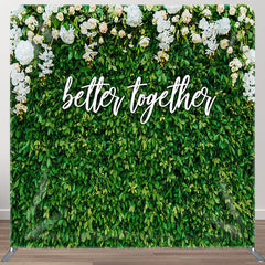 Aperturee - Aperturee Better Together Leaves Fabric Backdrop Cover for Birthday