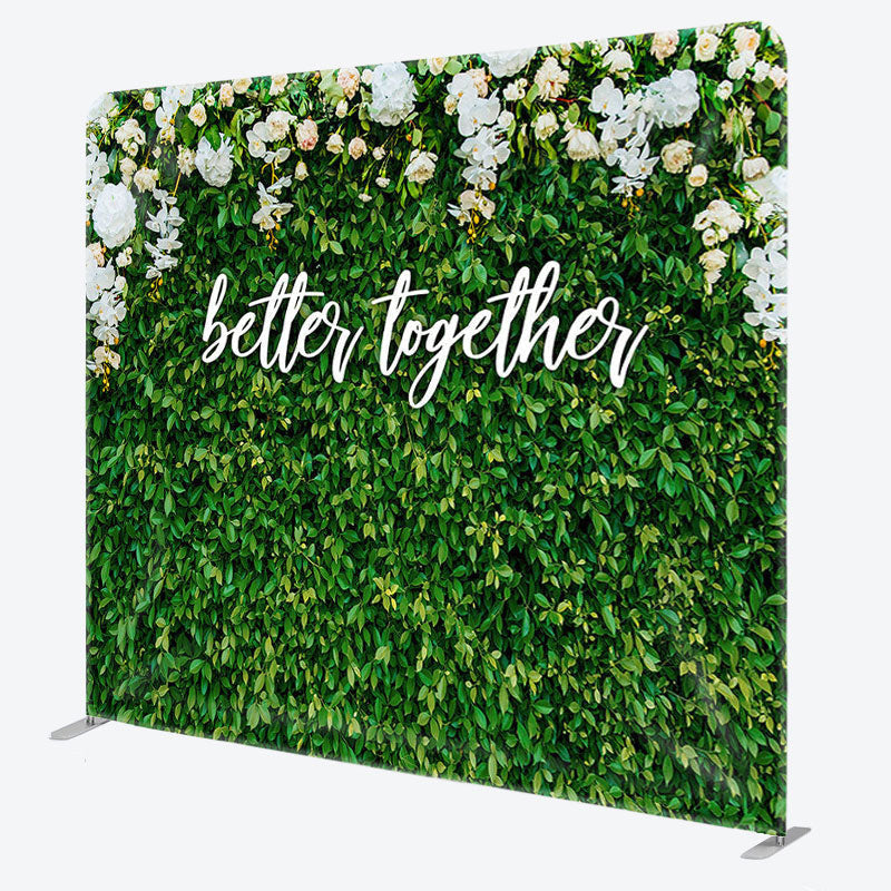 Aperturee - Aperturee Better Together Leaves Fabric Backdrop Cover for Birthday