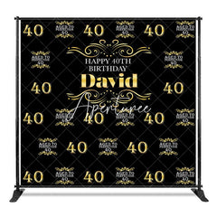 Aperturee - Aperturee Black Aged To Perfection 40 Custom Birthday Backdrop