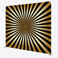 Aperturee - Aperturee Black And Gold Rays Artistic Backdrop For Decoration