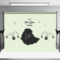 Aperturee - Aperturee Black Clover Map Happy New Year Ethiopia Backdrop