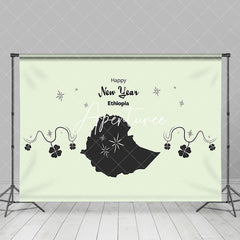 Aperturee - Aperturee Black Clover Map Happy New Year Ethiopia Backdrop