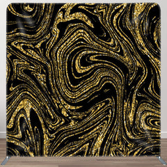 Aperturee - Aperturee Black Gold Abstract Liquid Texture Backdrop For Decor