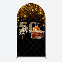 Aperturee - Aperturee Black Gold Cigar Vodka 50th Birthday Arch Backdrop