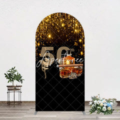 Aperturee - Aperturee Black Gold Cigar Vodka 50th Birthday Arch Backdrop