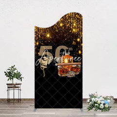 Aperturee - Aperturee Black Gold Cigar Vodka 50th Birthday Arch Backdrop