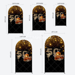 Aperturee - Aperturee Black Gold Cigar Vodka 50th Birthday Arch Backdrop