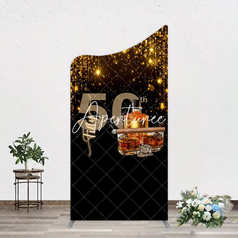 Aperturee - Aperturee Black Gold Cigar Vodka 50th Birthday Arch Backdrop