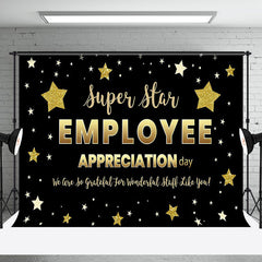 Aperturee - Aperturee Black Gold Super Star Employee Appreciation Backdrop