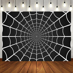 Aperturee - Aperturee Black Honeycomb Wall Spider Wab Birthday Backdrop