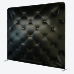 Aperturee - Aperturee Black Leather Sofa Style Fabric Backdrop For Decoration