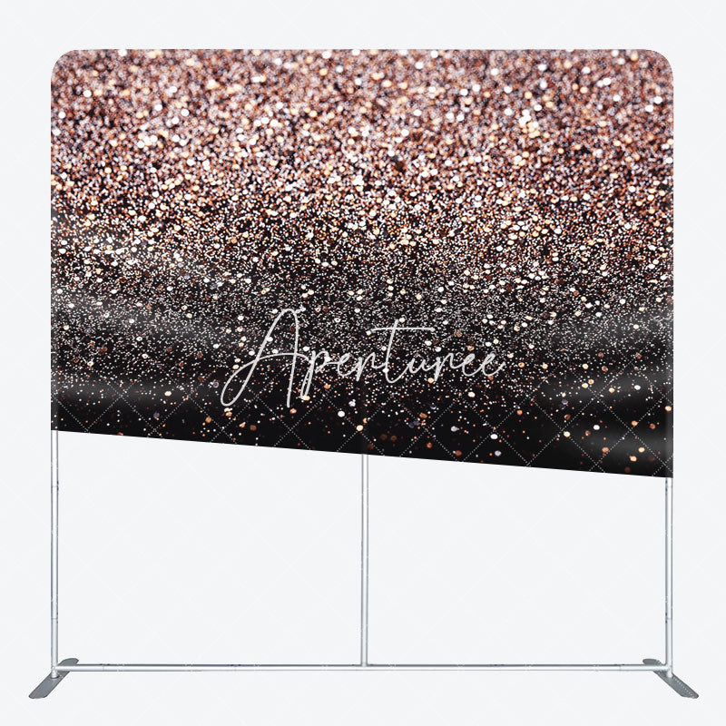 Aperturee - Aperturee Black Pink Glitter Pillow Case Backdrop For Dance Party