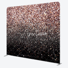 Aperturee - Aperturee Black Pink Glitter Pillow Case Backdrop For Dance Party