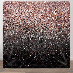 Aperturee - Aperturee Black Pink Glitter Pillow Case Backdrop For Dance Party