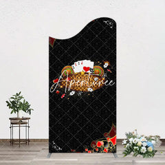 Aperturee - Aperturee Black Poker Casino Arch Backdrop For Birthday Party