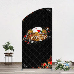 Aperturee - Aperturee Black Poker Casino Arch Backdrop For Birthday Party