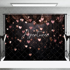 Aperturee - Aperturee Black Rose Gold Love Valentines Day Room Set Backdrop