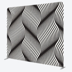 Aperturee - Aperturee Black White Abstract Illusion Backdrop Cover For Decor