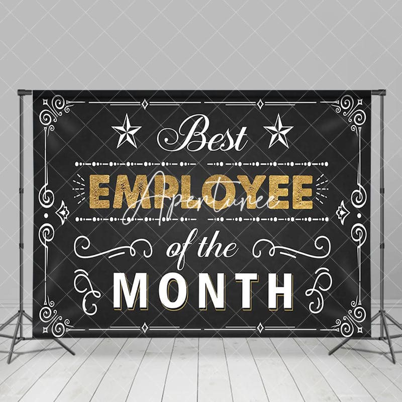 Aperturee - Aperturee Black White Best Employee Of The Month Backdrop