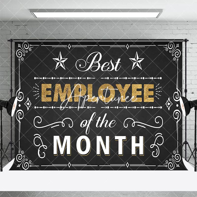 Aperturee - Aperturee Black White Best Employee Of The Month Backdrop