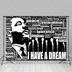 Aperturee - Aperturee Black White Justice Slogan Speech Mlk Day Backdrop