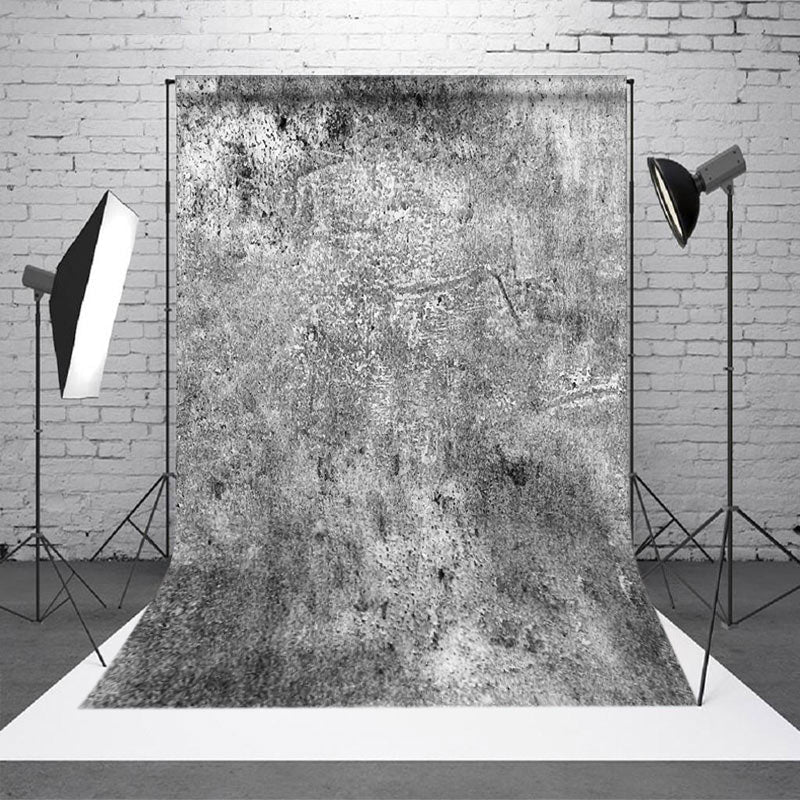 Aperturee - Aperturee Black White Messy Abstract Texture Photo Backdrop