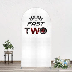 Aperturee - Aperturee Black White Plaid Racing Game Fast Two Arch Backdrop