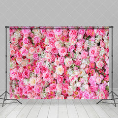 Aperturee - Aperturee Bloom Romantic Pink Rose Valentines Day Backdrop