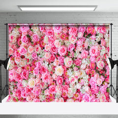 Aperturee - Aperturee Bloom Romantic Pink Rose Valentines Day Backdrop